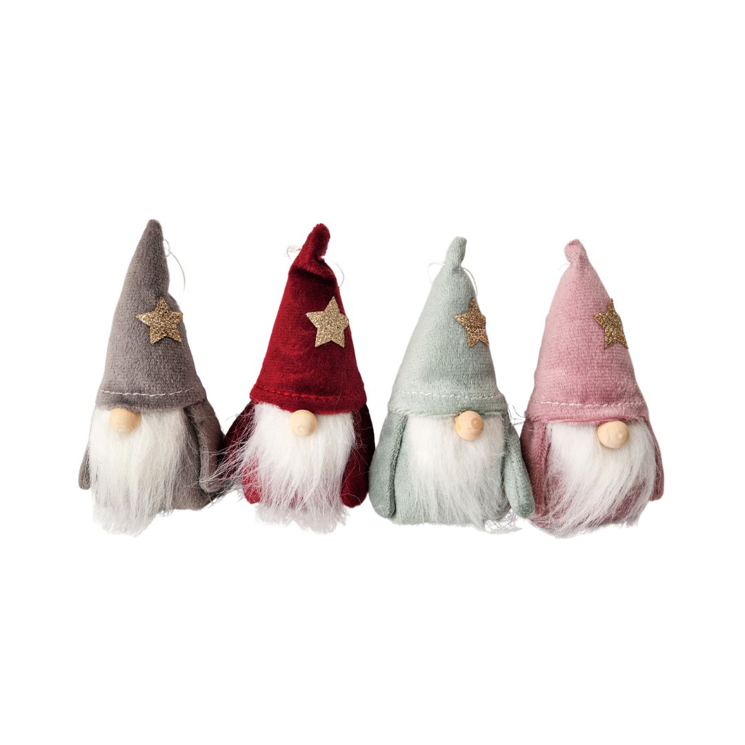 Set of 4 Hanging Gnomes