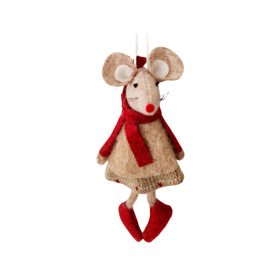Small Hanging Girl Fabric Mouse