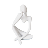 Large White Resin 'Thinker' Figurine - wholesale