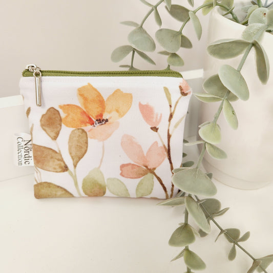 Coin Purse 'Orange Blooms'