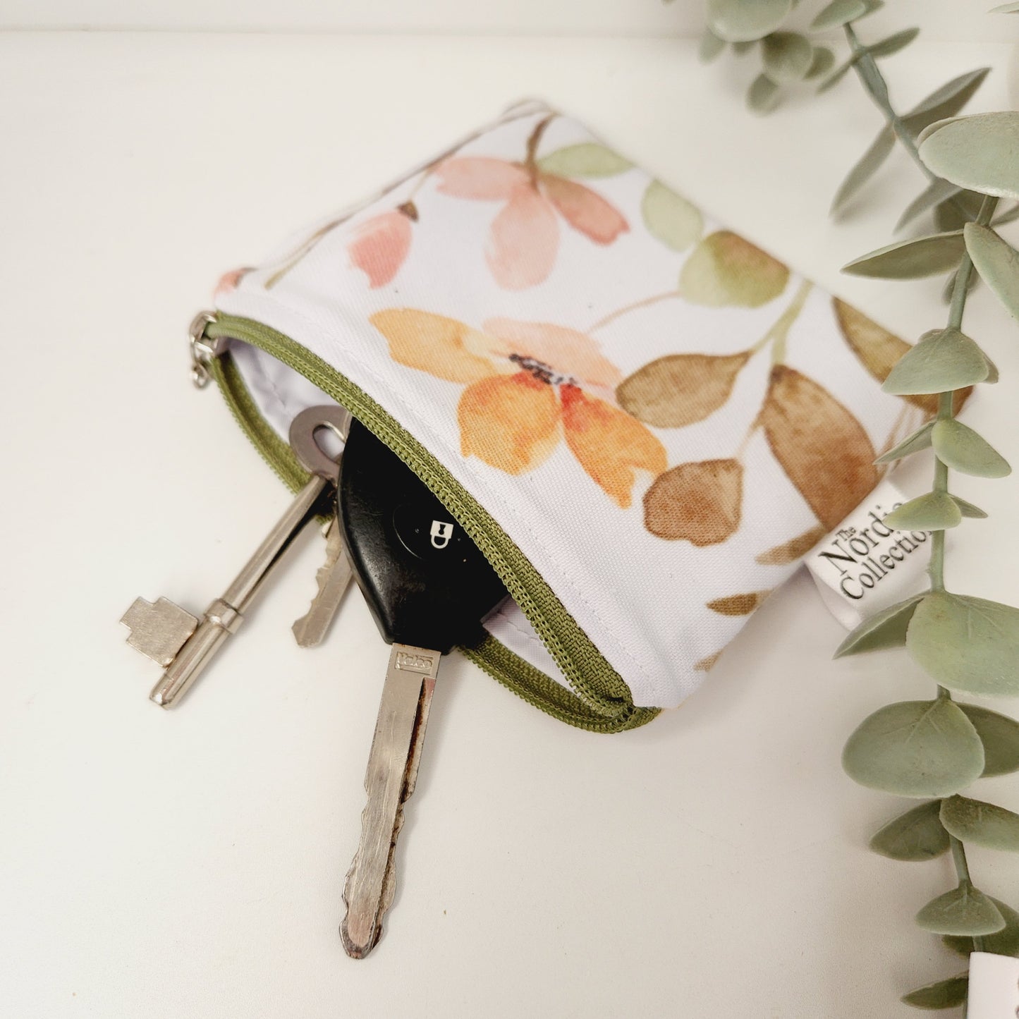 Coin Purse 'Orange Blooms'