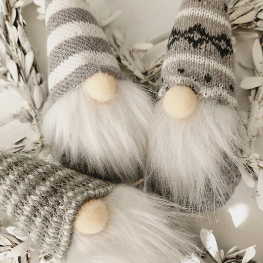 Set of 3 Grey Gnomes