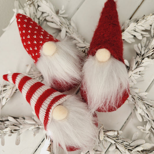 Set of 3 Red Gnomes