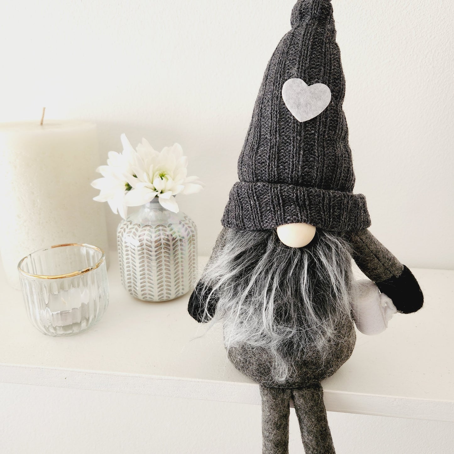 Grey Gnome with Mug