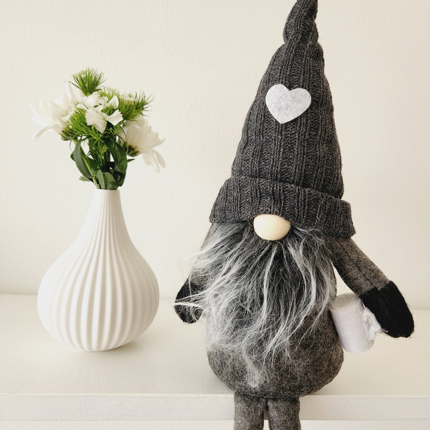 Grey Gnome with Mug