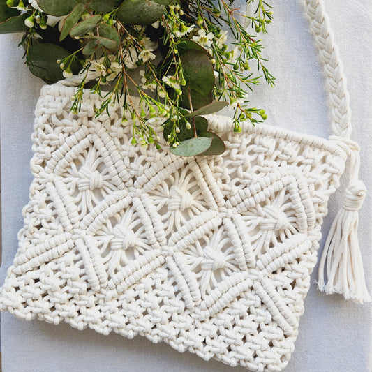 Crochet Handbag - White