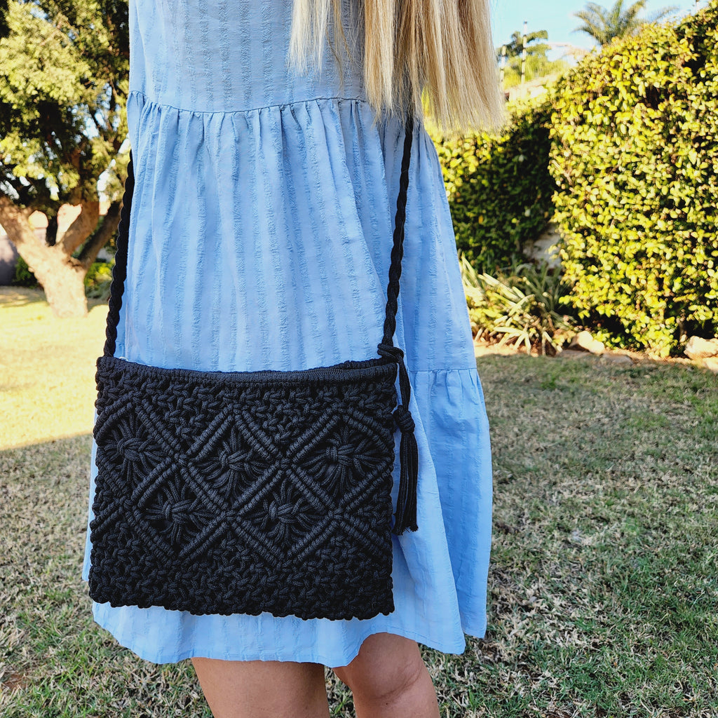 Crochet Handbag - Black