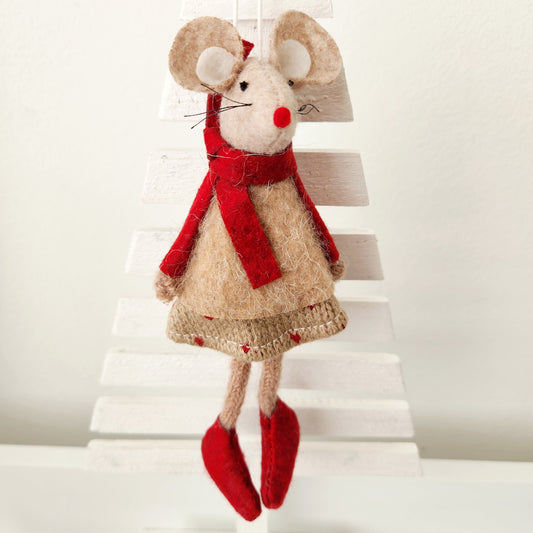 Small Hanging Girl Fabric Mouse