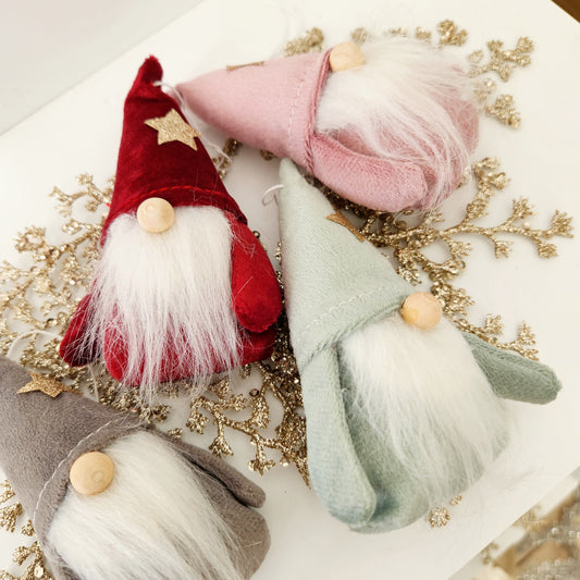 Set of 4 Hanging Gnomes