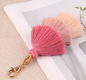 Tassel Key Ring/Bag Charm - Pink