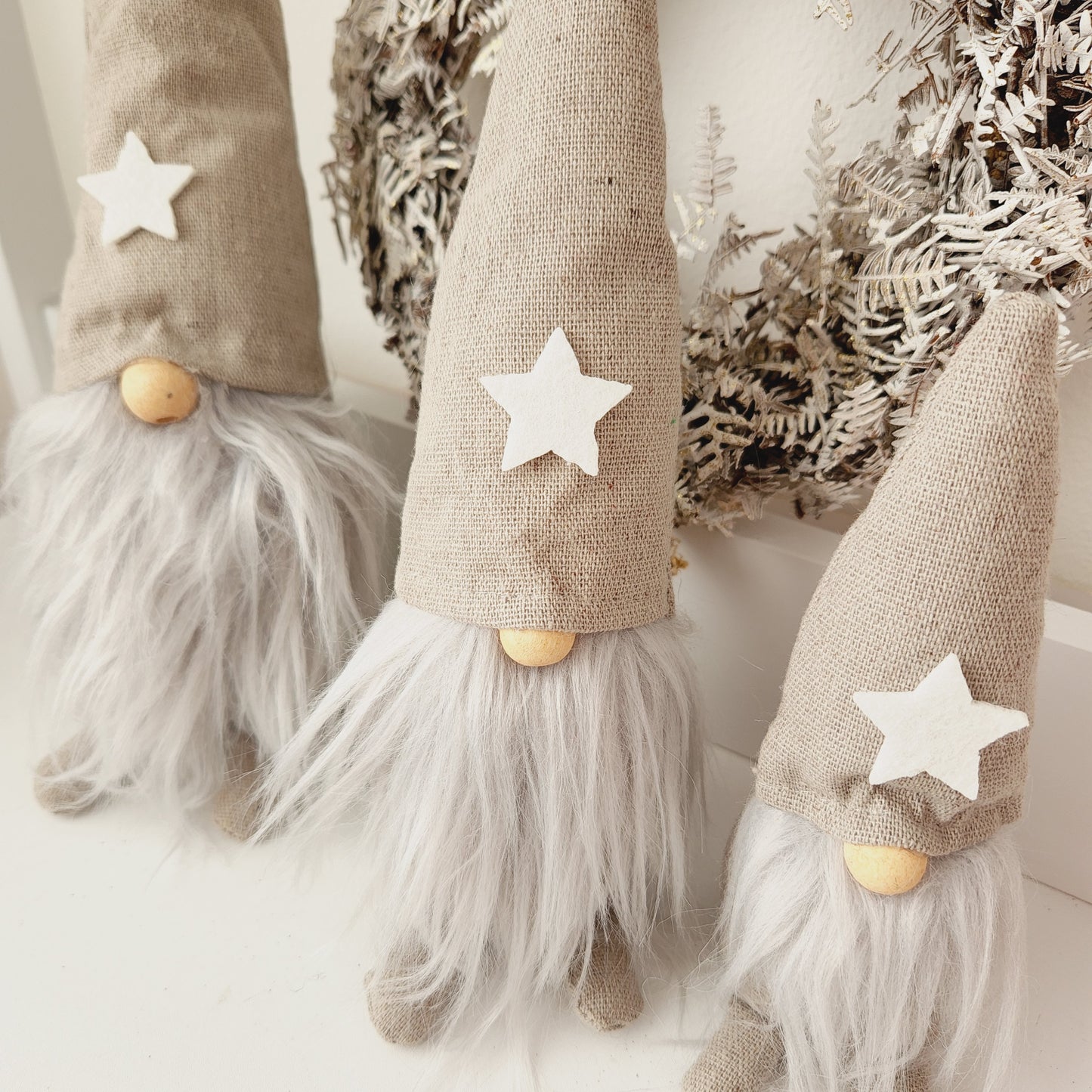 Set of 3 Beige Gnomes