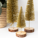 (Set of 3) Gold Wire Christmas Trees