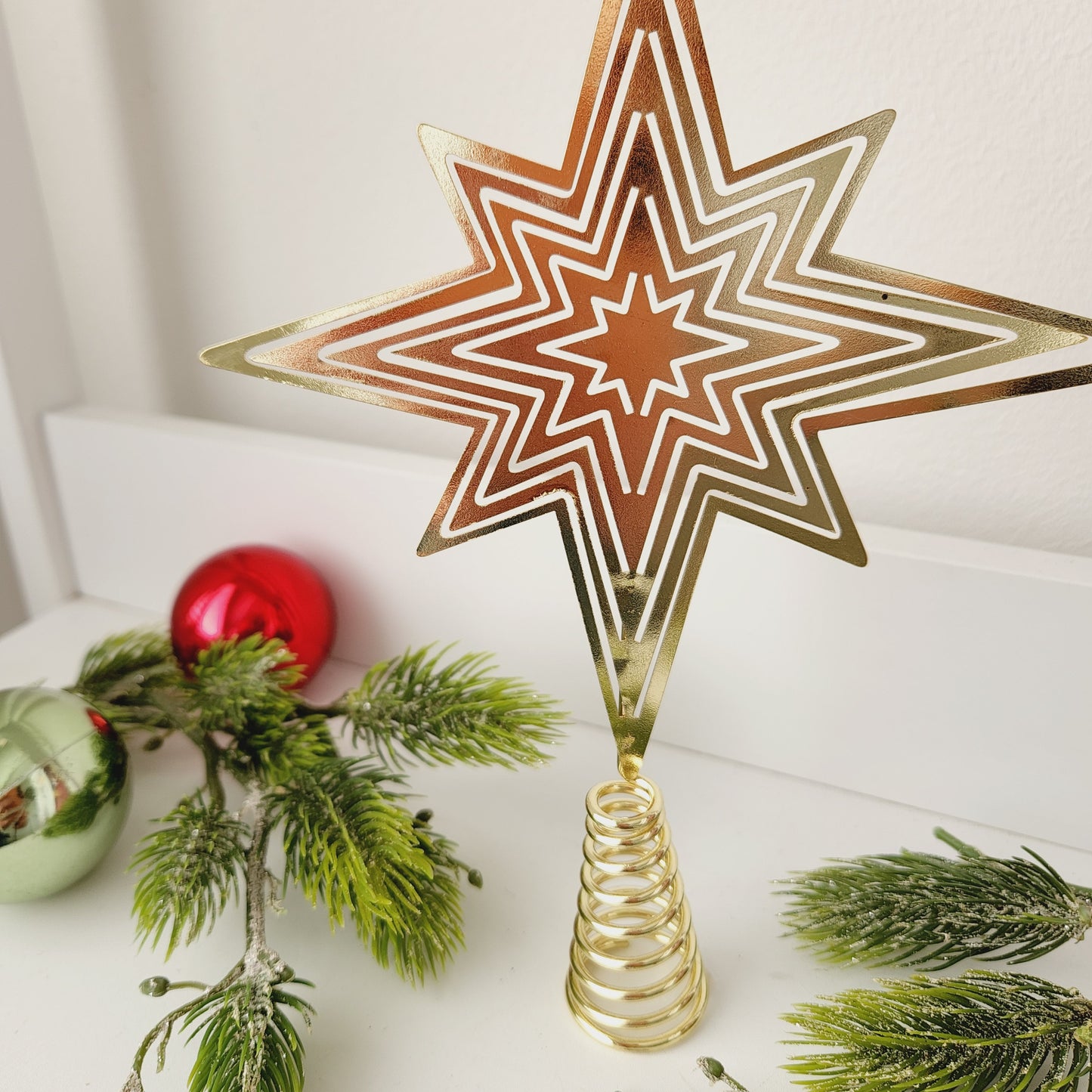 Gold Christmas Tree Star Topper