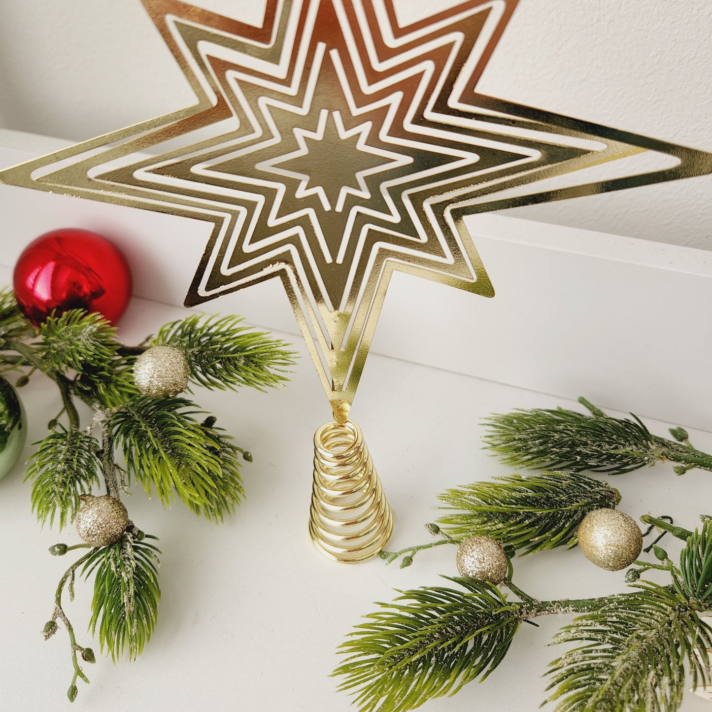 Gold Christmas Tree Star Topper