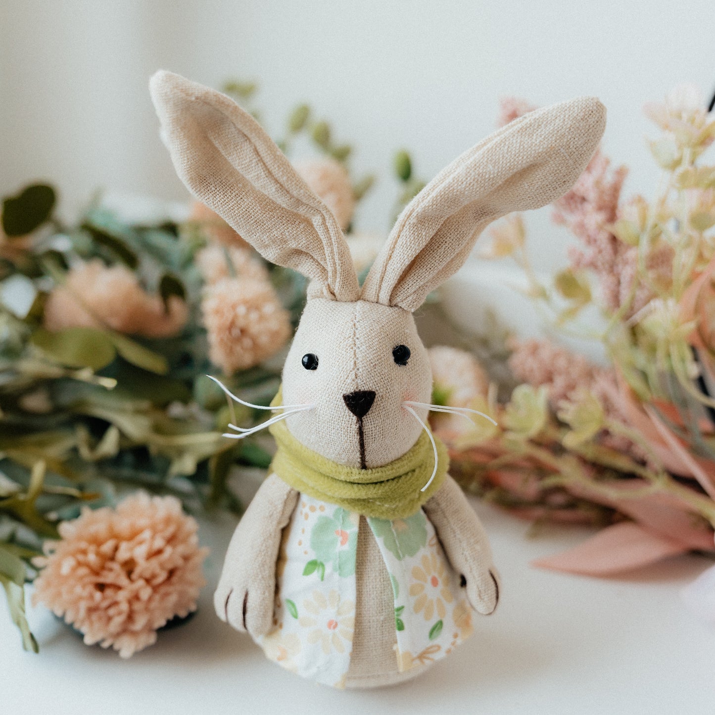 SET OF 2 Linen Bunnies