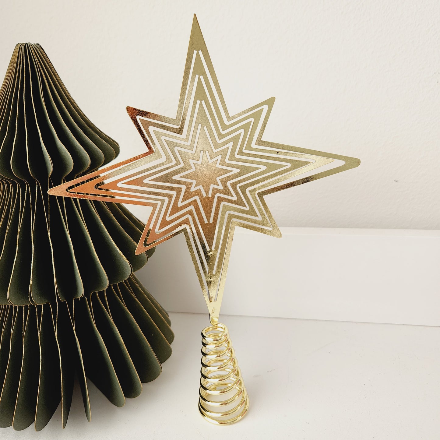 Gold Christmas Tree Star Topper