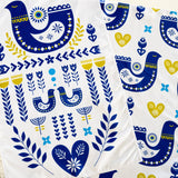 (Pack of 2) Nordic Inspired quick drying Tea Towels - Scandi Birds