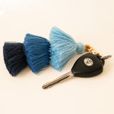 Tassel Key Ring/Bag Charm - Blues - Wholesale