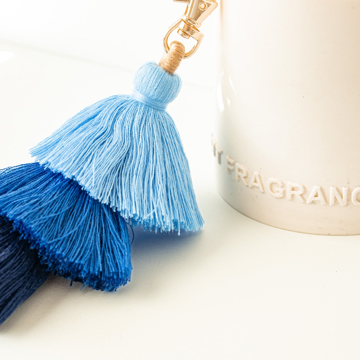 Tassel Key Ring/Bag Charm - Blue