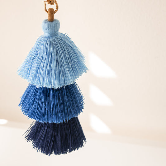 Tassel Key Ring/Bag Charm - Blue