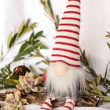 Red & White Striped Spring Gnome with Dangly Legs