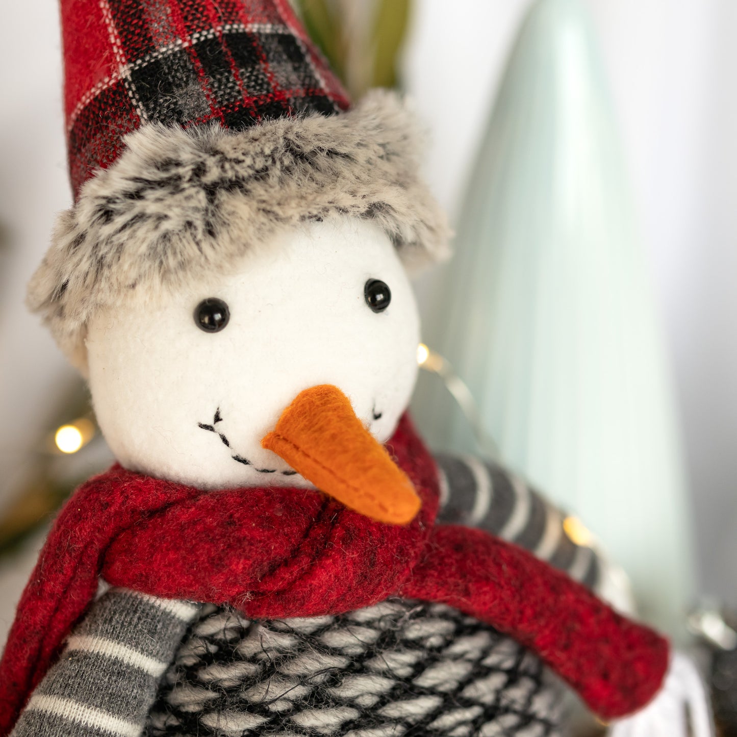 Grey & Red Snowman