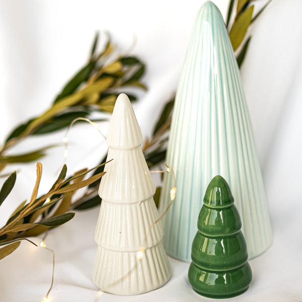 (Set of 3) Ceramic Christmas Trees