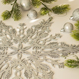(Pack of 2) Silver Glitter Snowflake Hanging Decorations