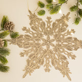 (Pack of 2) Gold Glitter Snowflake Hanging Decorations