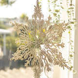 (Pack of 2) Gold Glitter Snowflake Hanging Decorations - Wholesale