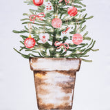 Christmas Tea Towel - Christmas Tree with Baubles