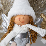 Standing Angel with Silver Wings and Heart - wholesale