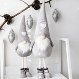 Medium Standing Grey Velvet Gnome