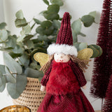 Red Sitting Angel with Dangly Legs - wholesale