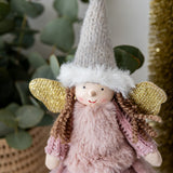 Pink Sitting Angel with Dangly Legs - wholesale