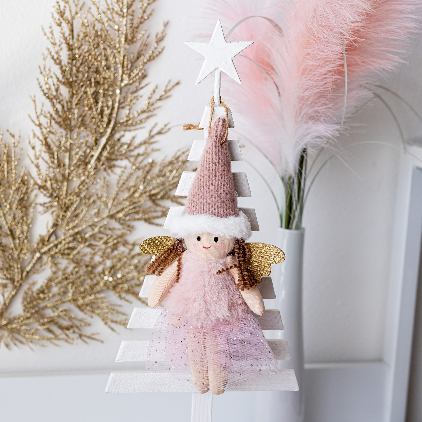 Pink Hanging Fabric Angel