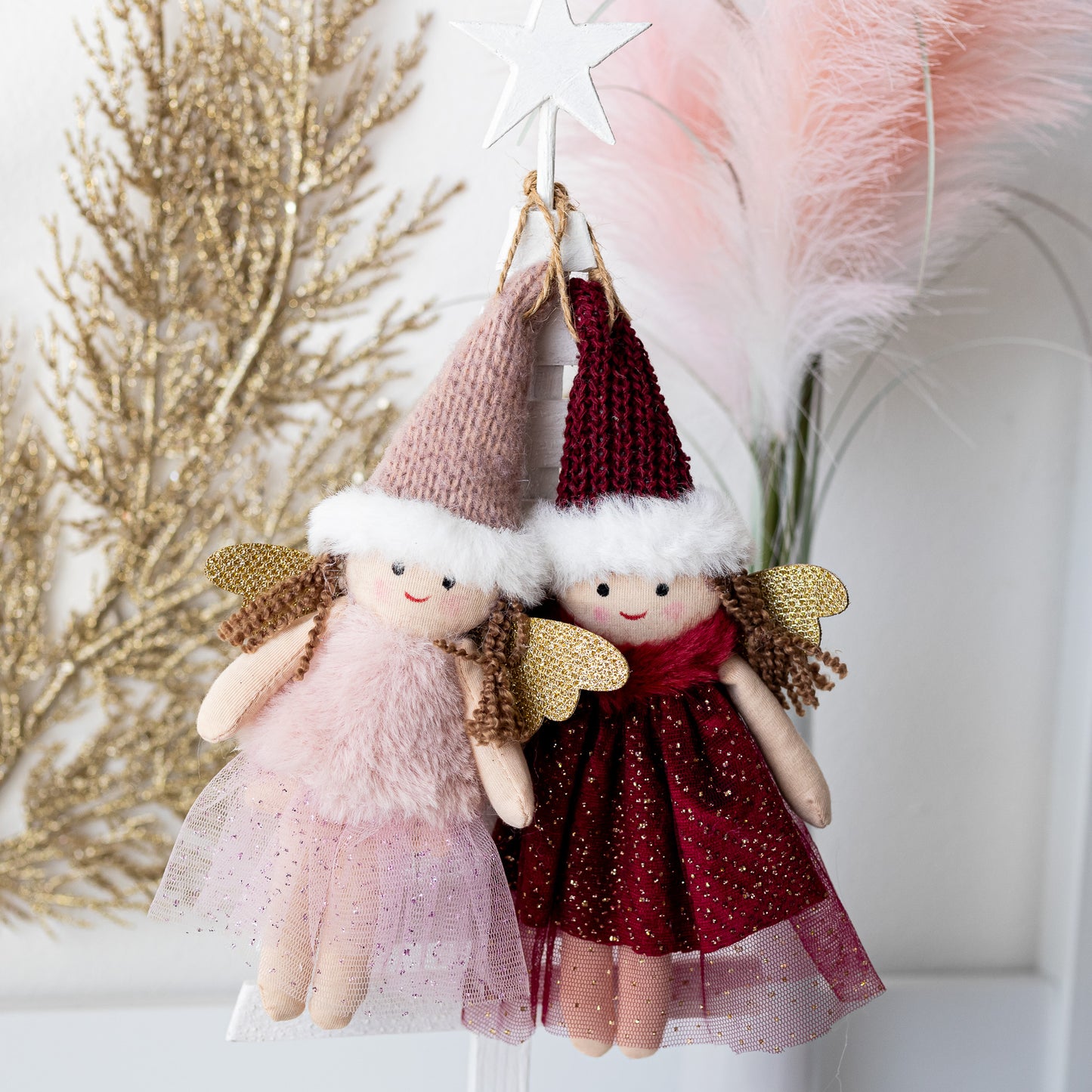 Pink Hanging Fabric Angel