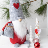 Grey Santa with Heart and Sack - wholesale