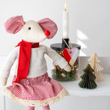 Red & Beige Sitting Girl Mouse