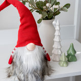 Sitting Gnome with Knitted Hat and Dangly Legs