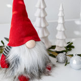 Red Sitting Boy Gnome with Knitted Hat - wholesale