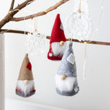(Set of 3) Felt Santas - Tree Decorations - Wholesale