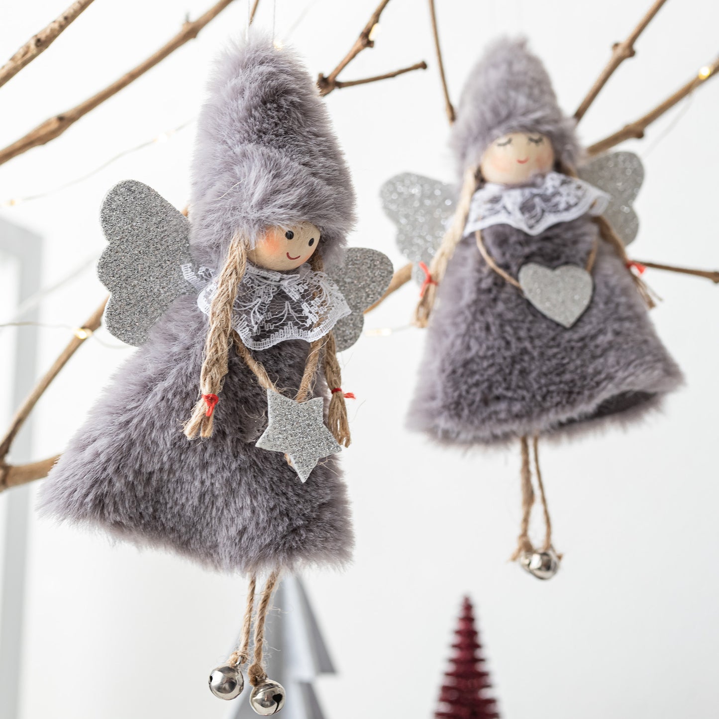 Set of 3 Grey Angels