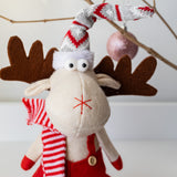 Reindeer with Knitted Hat & Dangly Legs - wholesale