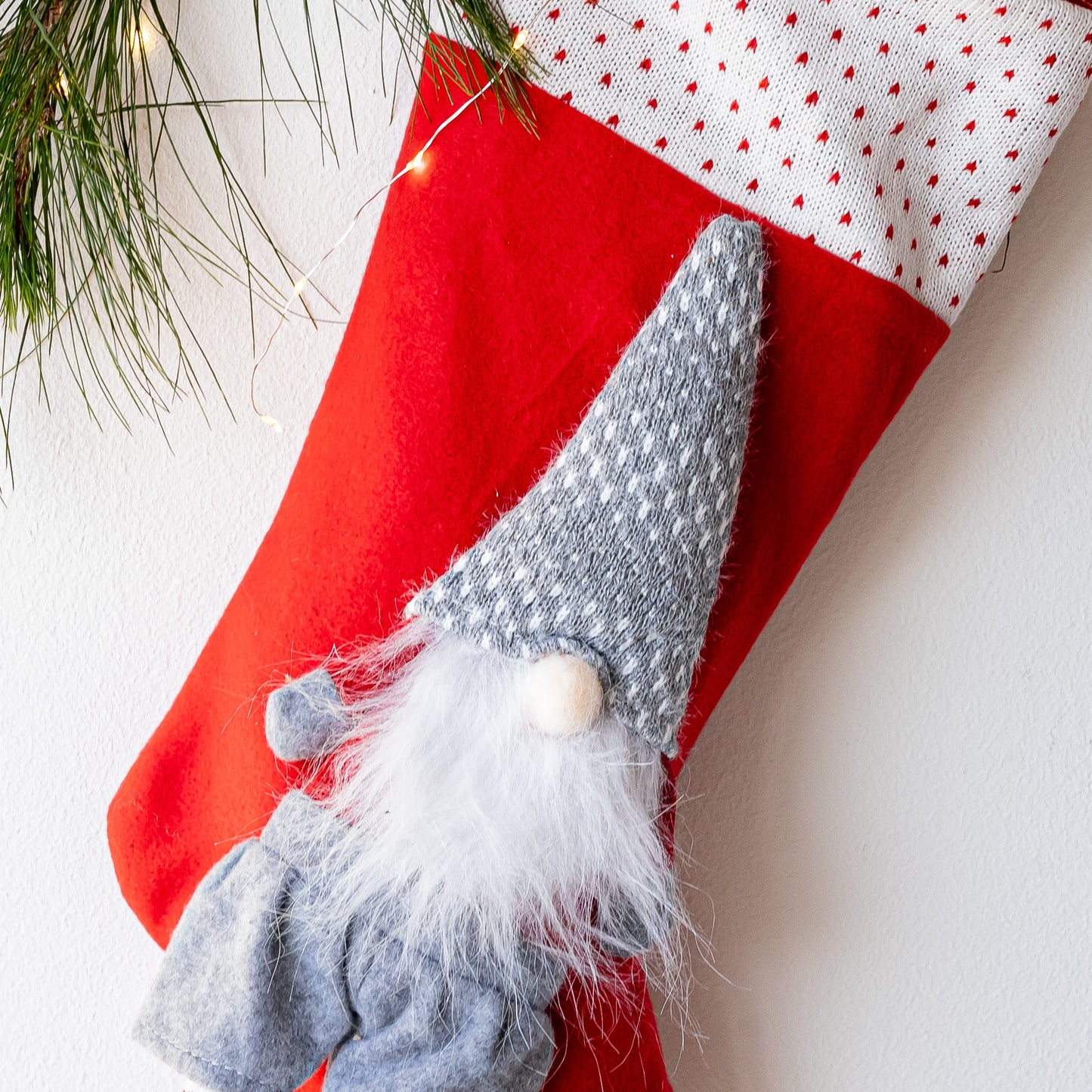 Red Gnome Stocking