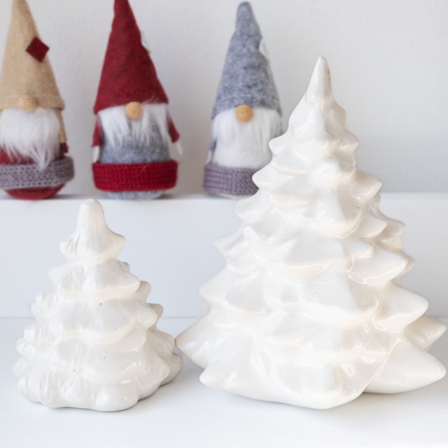 Large Vanilla Ceramic Christmas Tree