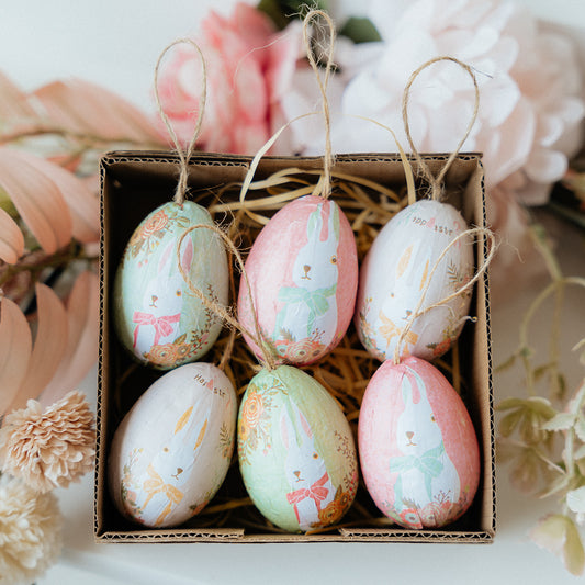 Hanging Easter Eggs - Box of 6