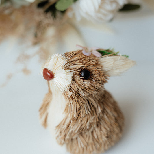 Sitting Straw Bunny