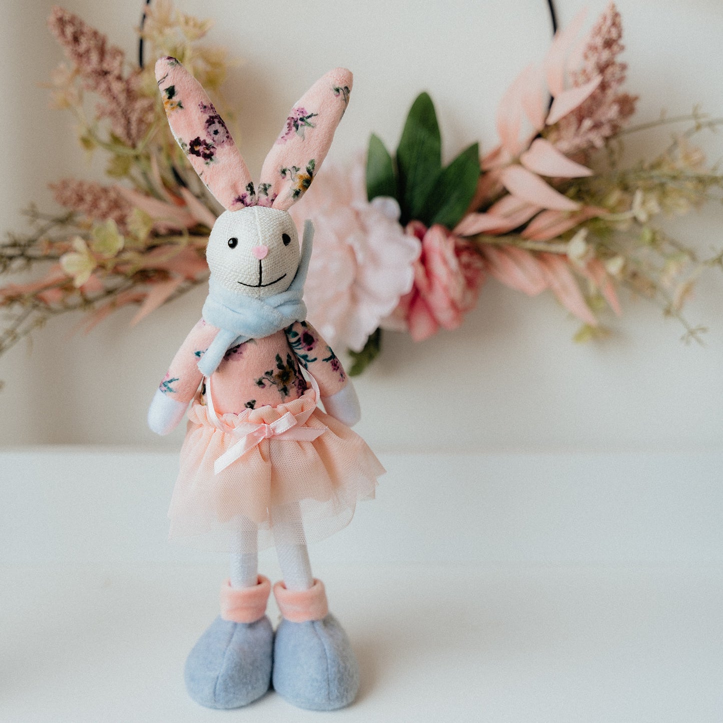 Standing Bunny -Pink & White