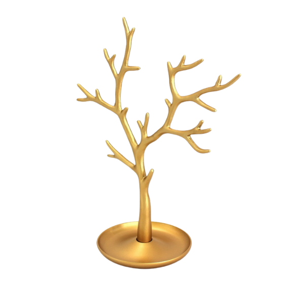 Decorative Metal Gold Jewellery Tree Stand